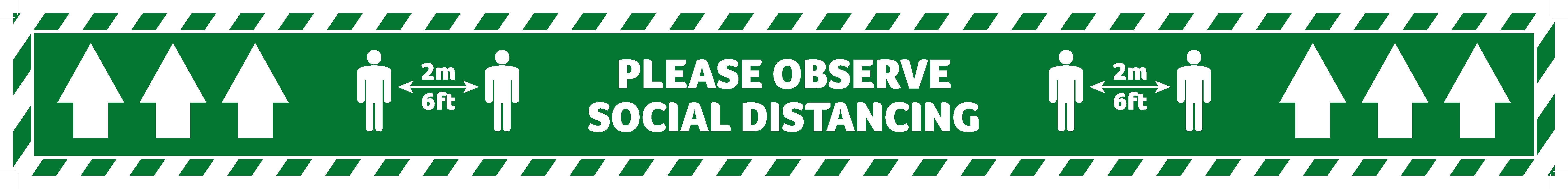 *3 SIZES* 2 metre Distancing Sign Sticker Label 