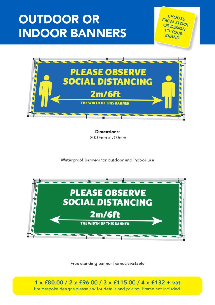 social distancing banners