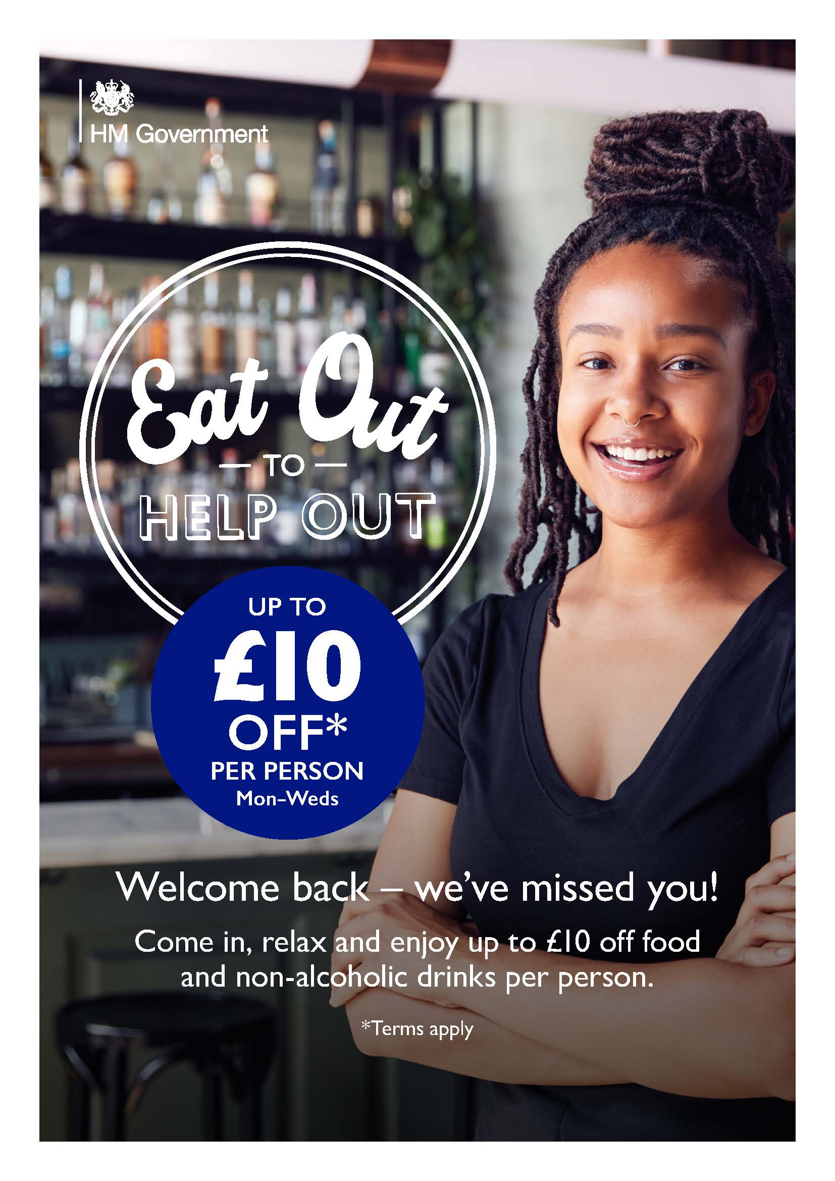 Eat Out to Help Out Printed Leaflets Posters Banners