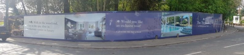 printed hoarding and installation