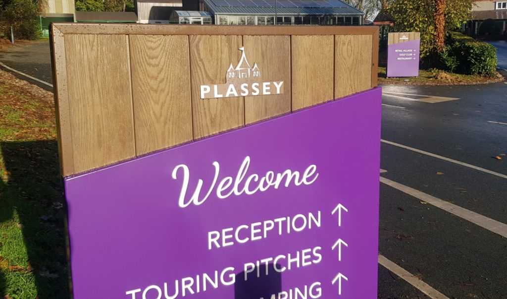 faux wood signs for park