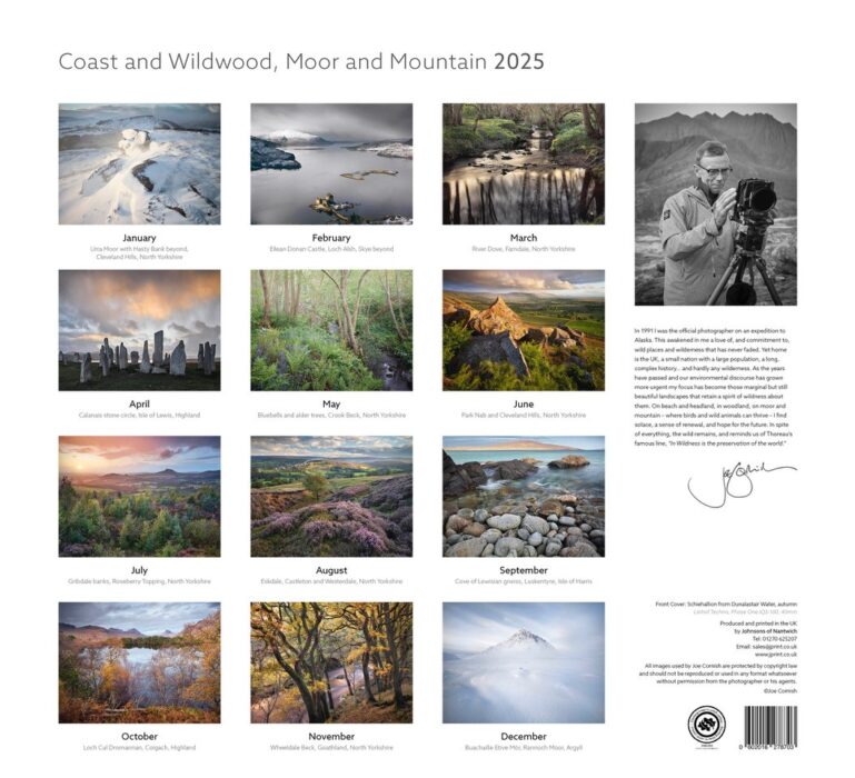 The Joe Cornish Calendar Buy from Johnsons Printers