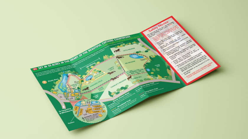 cotebrook printed folded leaflet