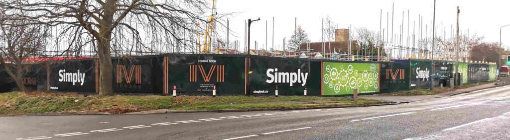 printed construction site hoarding