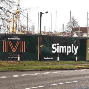 printed construction site hoarding